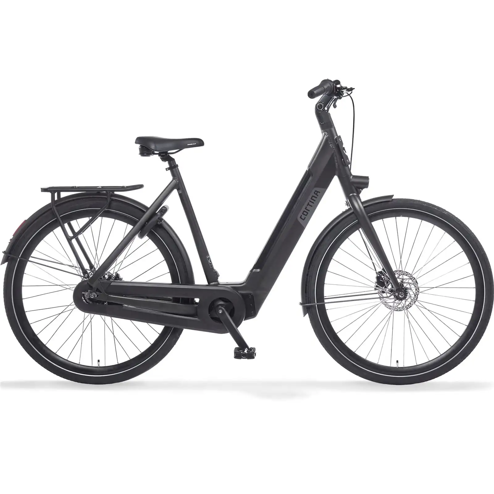 Cortina Cortina E-Nite, accu 400Wh, black graphite matt, Dames, D50 voor lengte: 165 - 170cm - Image 1