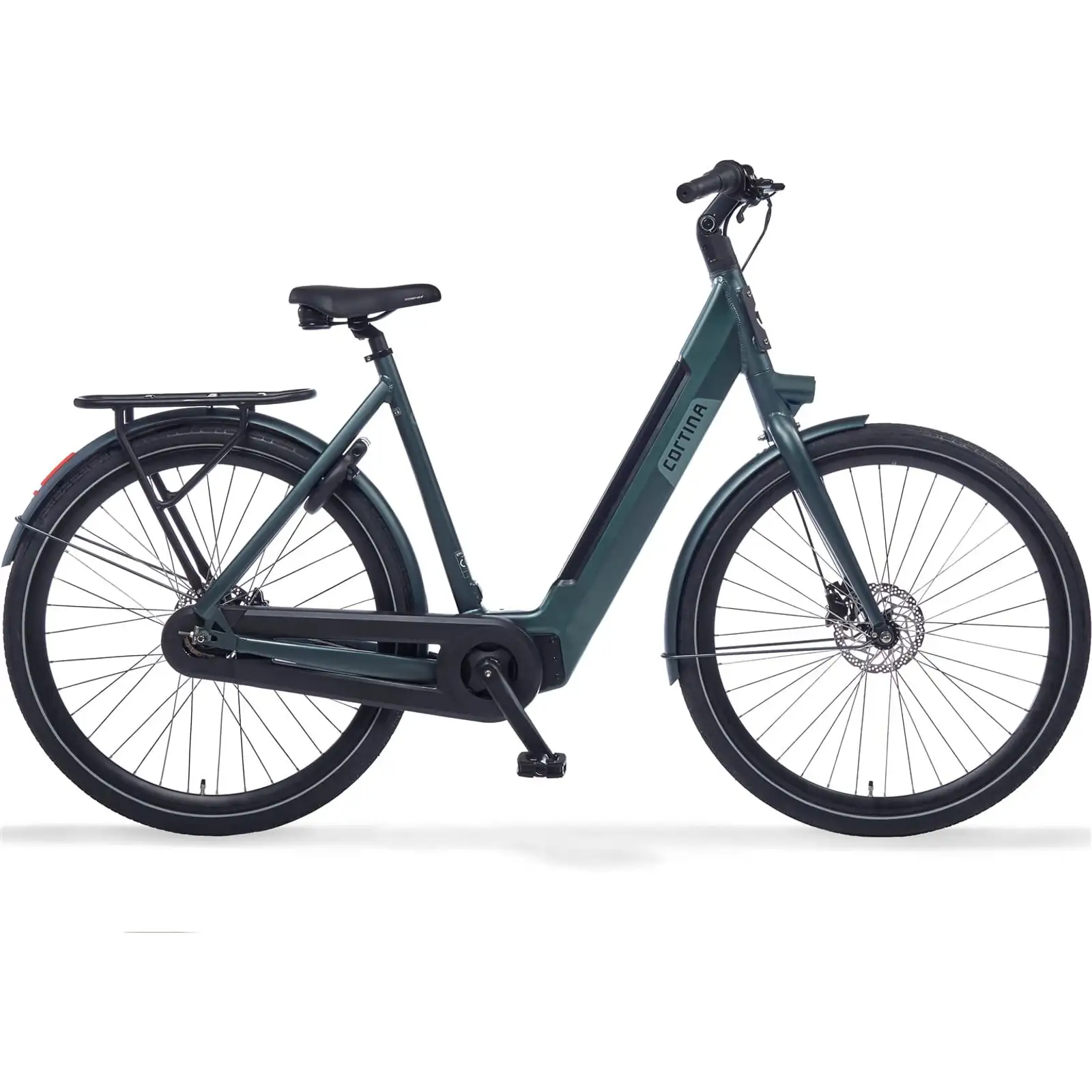 Cortina Cortina E-Nite, accu 500Wh, dark green metallic matt, Dames, D57 voor lengte: 180 - 185cm - Afbeelding 1