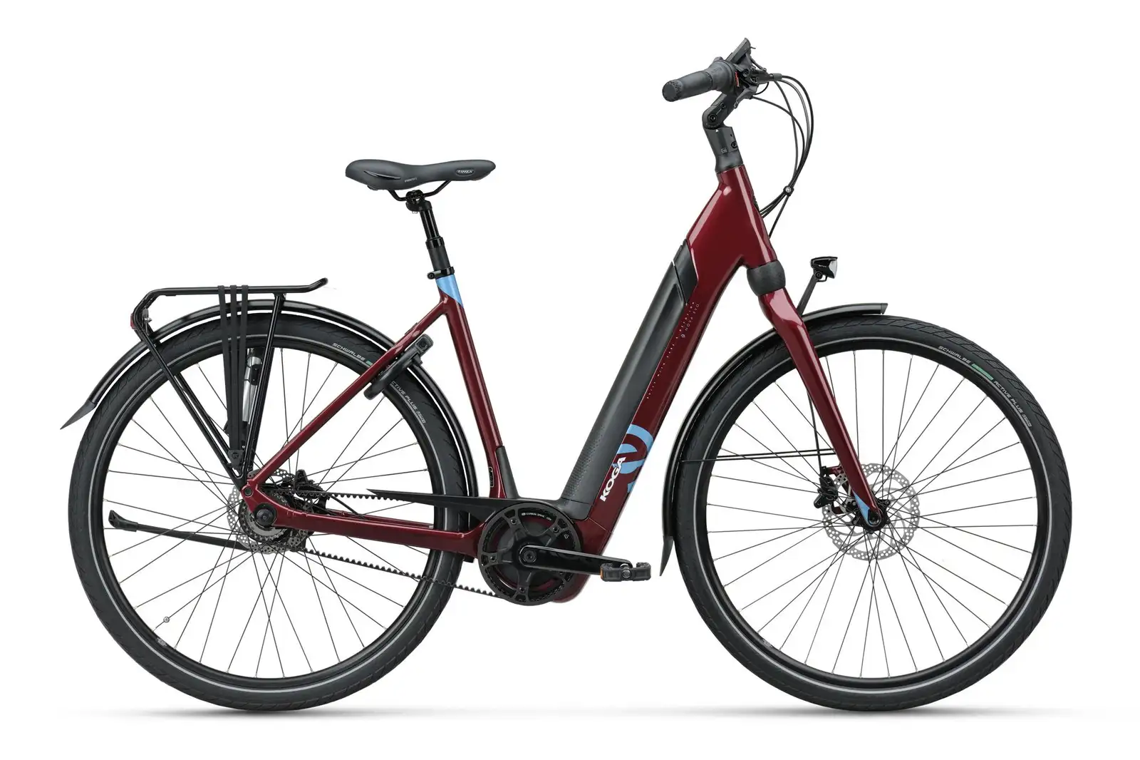 Koga Koga E-Nova Evo PT, accu 500Wh, dark cherry, Dames, D56 voor lengte: 180 - 185cm - Afbeelding 1