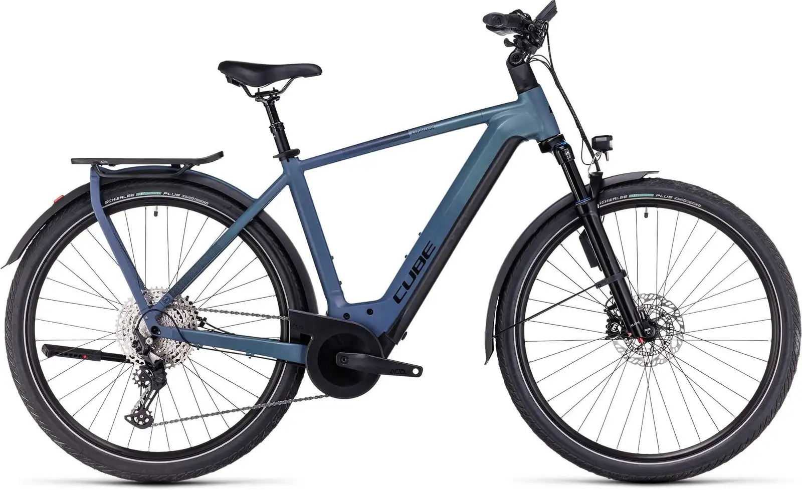 Cube KATHMANDU HYBRID ABS 750 SMARAGDGREY/BLUE - Image 1