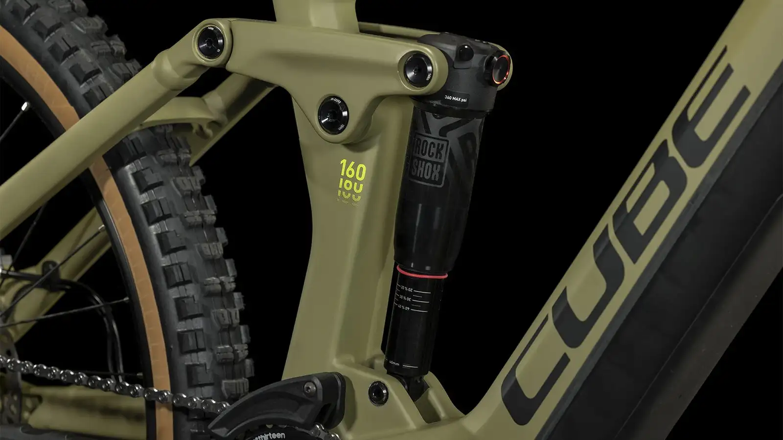 Cube STEREO HYBRID 160 HPC RACE 750 27.5 OLIVE/GREEN - Image 4
