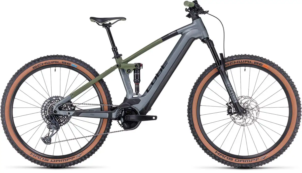 Cube STEREO HYBRID 120 TM 750 FLASHGREY/OLIVE - Afbeelding 1
