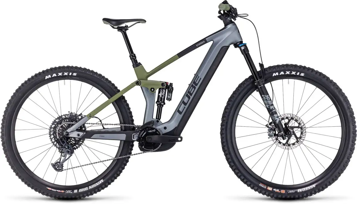Cube STEREO HYBRID 140 HPC TM 750 FLASHGREY/OLIVE - Afbeelding 1